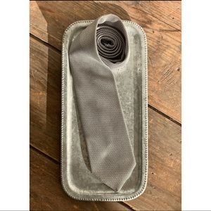 CERRUTI_ LIGHT GRAY SILK TIE